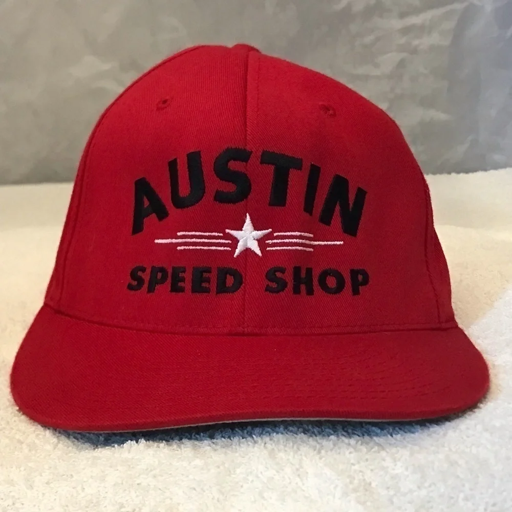 Yupoong FlexFit Austin Speed Shop S-M Red Cap